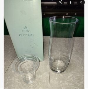 NWT PartyLite Votive Holder Fillable Glass Column Holiday Decor – P8869T – 11.5"